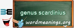WordMeaning blackboard for genus scardinius